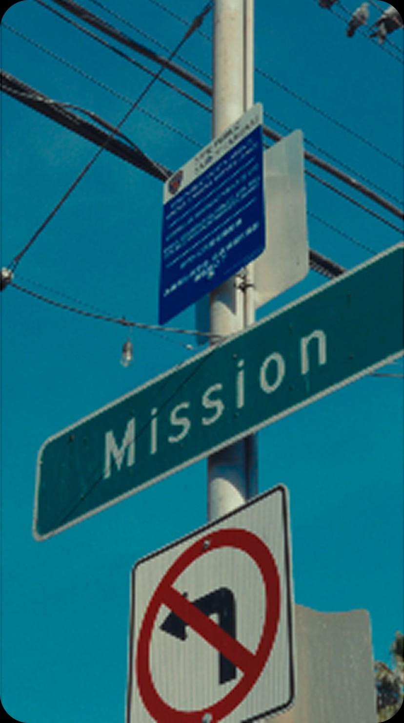 A Mission Street sign in San Francisco's Mission District
