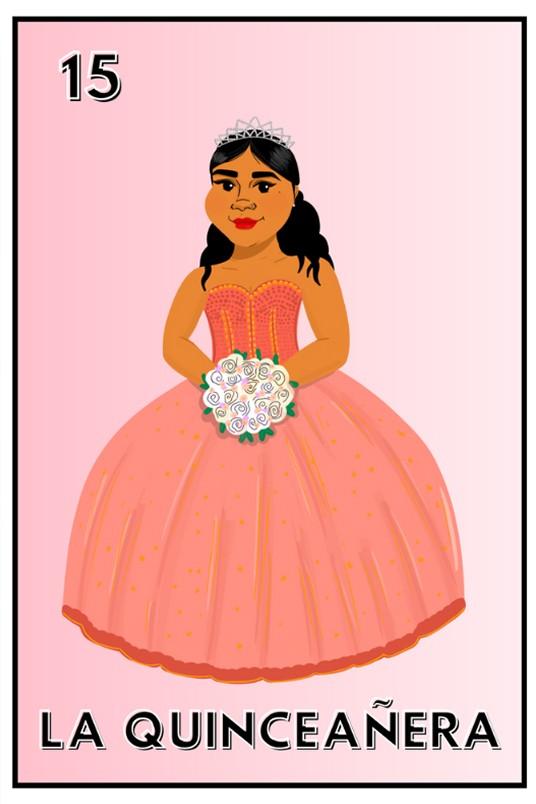 La Quinceañera Lotería card
